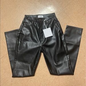 PISTOLA Size 27 Black Faux Leather Pants
